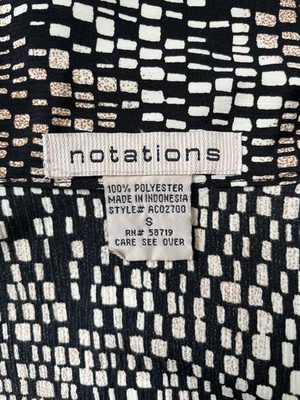 Notations Shortsleeve Blouse - Picture 4 of 4